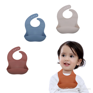 Babero impermeable para bebés BPA Silicona sin babero